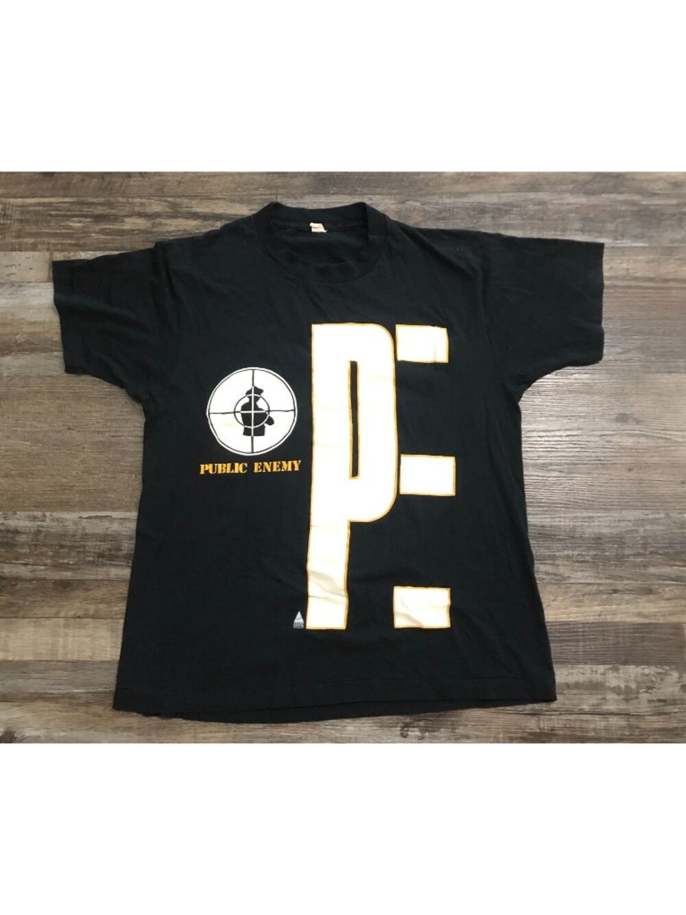 Vintage Public Enemy Mens Medium Black Rap Tee T Shirt on Screen Stars Tag